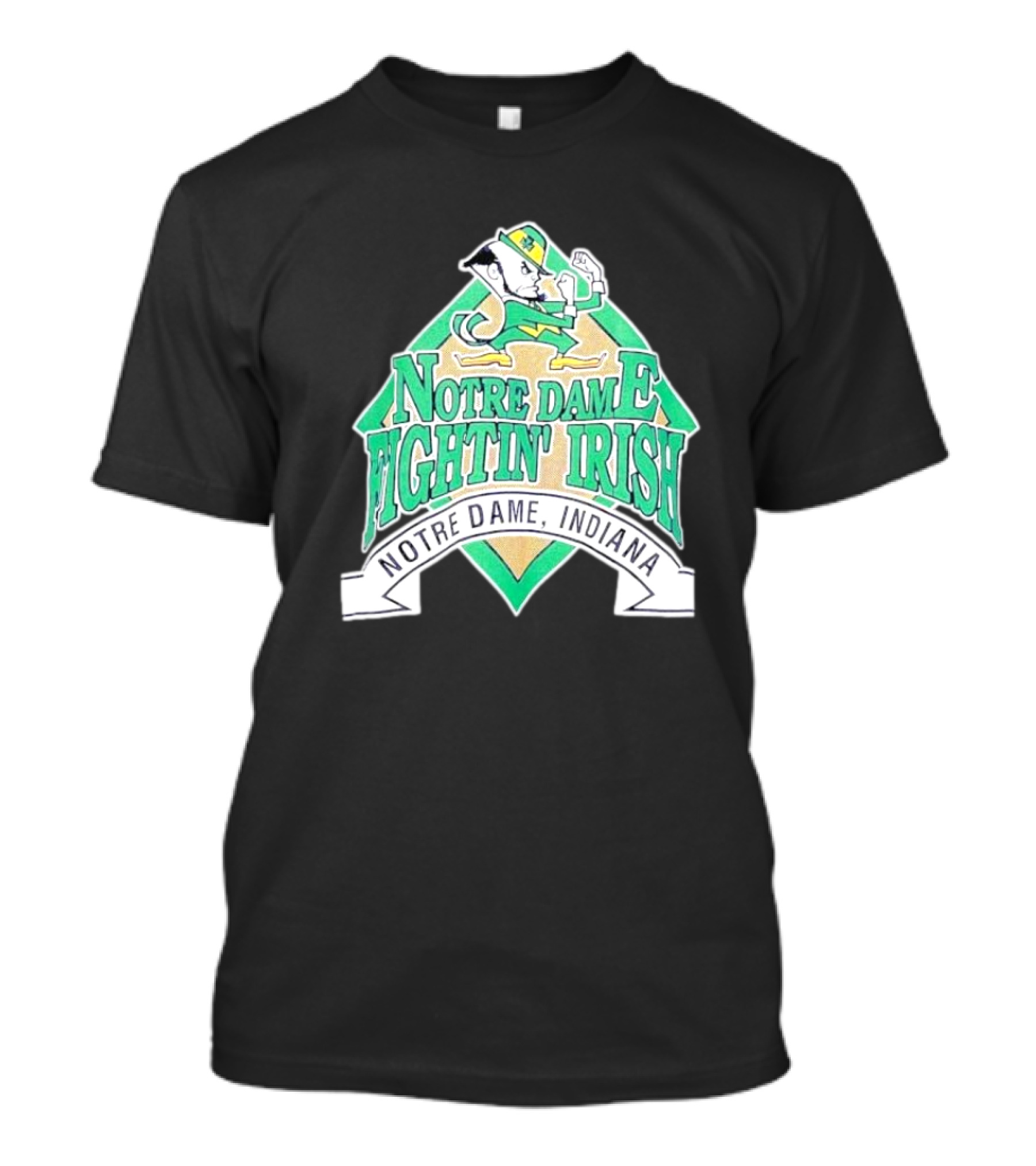 Notre Dame Fightin Irish Notre Dame Indiana Logo With Leprechaun T-Shirt