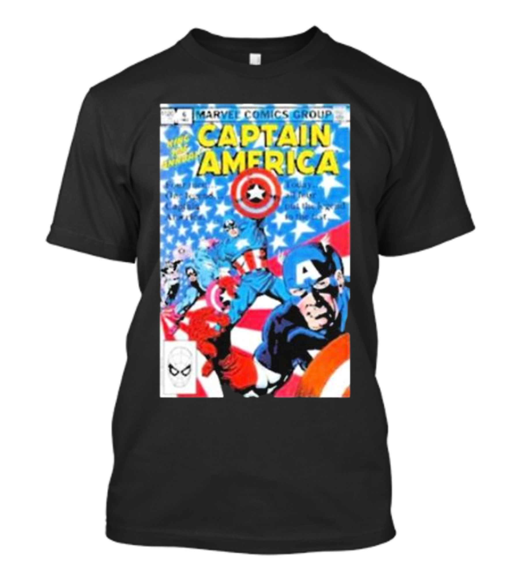 Marvel Comics Group Captain America Vintage Cover Rockofftrade Merch T-Shirt