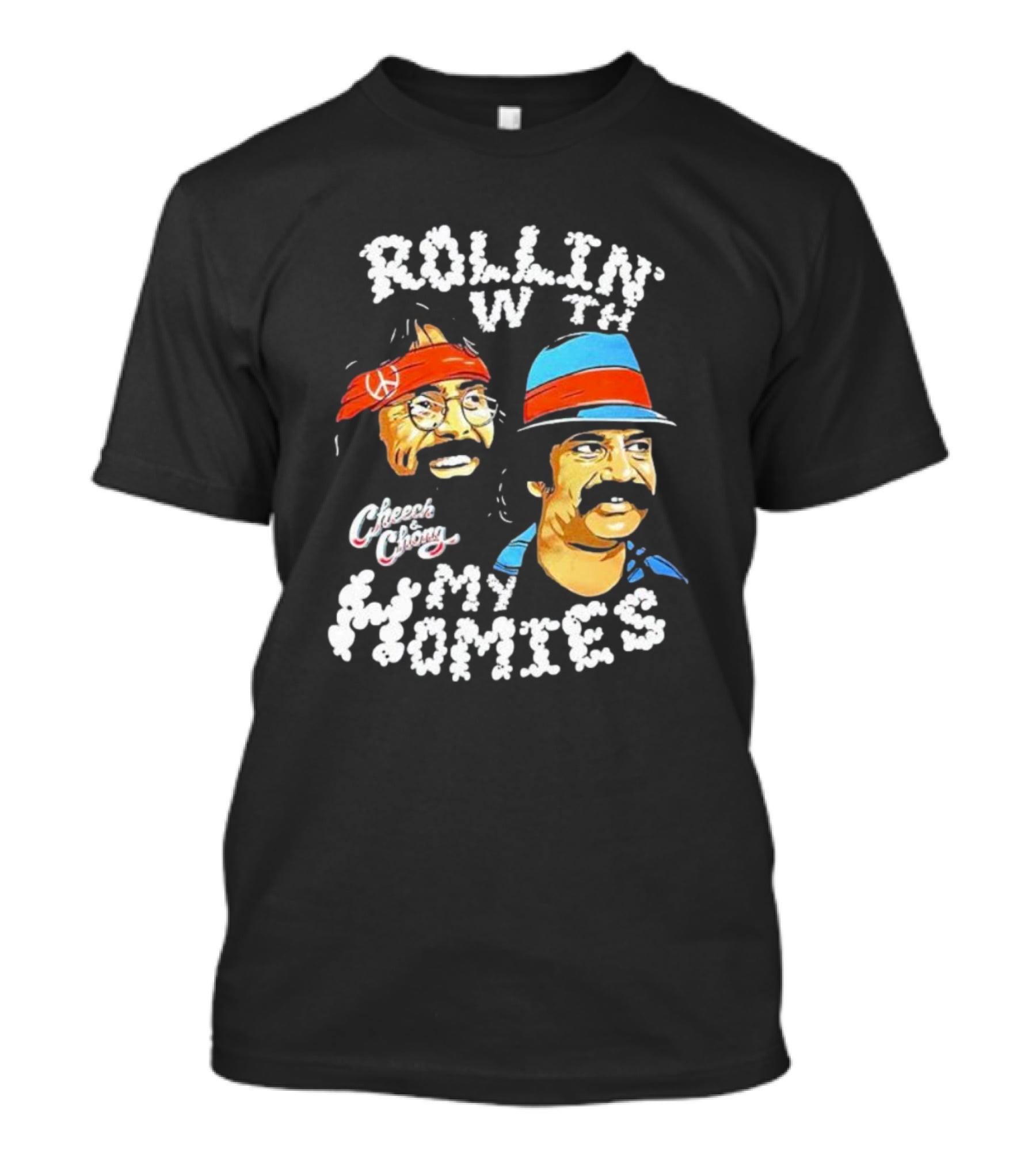 Rollin With My Homies Cheech Chong Retro Comedy Duo Iconic Look T-Shirt