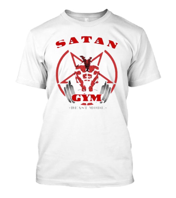 Satan Gym Beast Mode Pentagram Demon Weightlifting T-Shirt