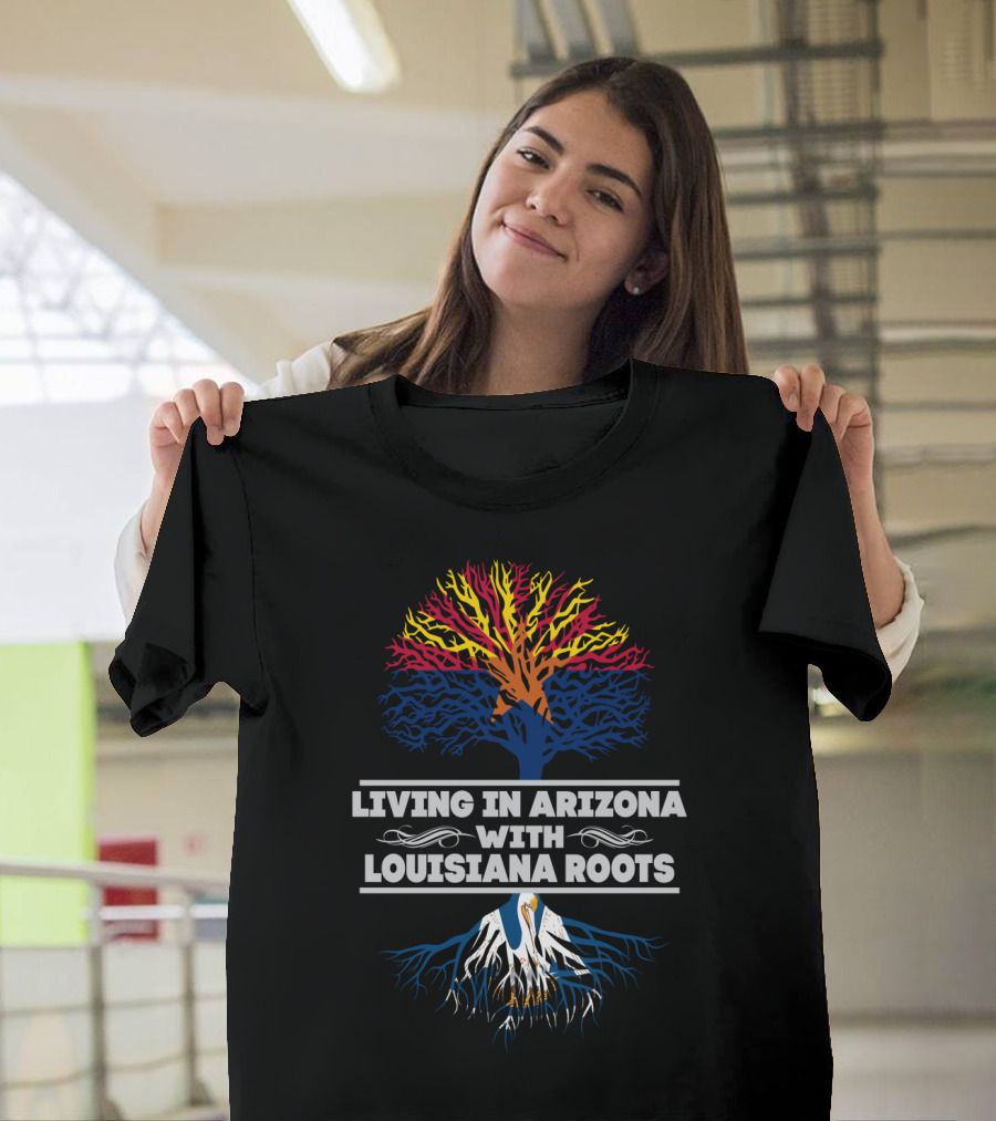Arizona Life With Deep Louisiana Connections Illustrated Through Vibrant Tree T-Shirt