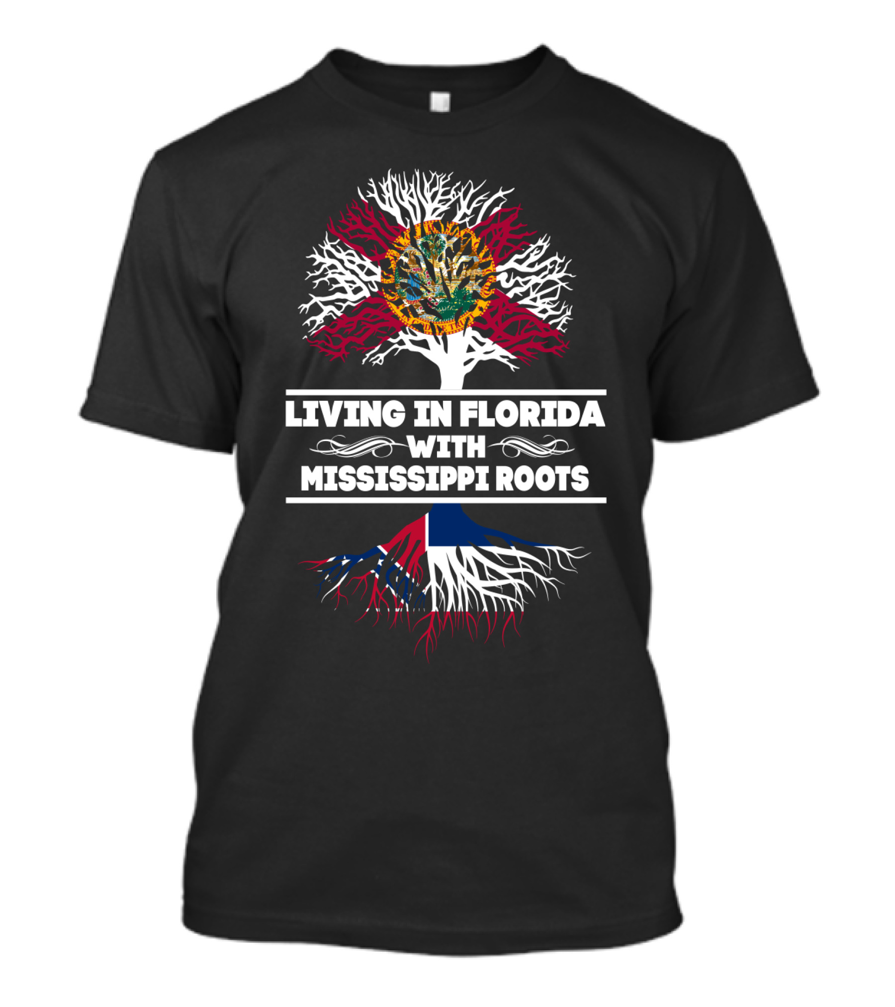 Florida State Pride With Mississippi Heritage Tree T-Shirt