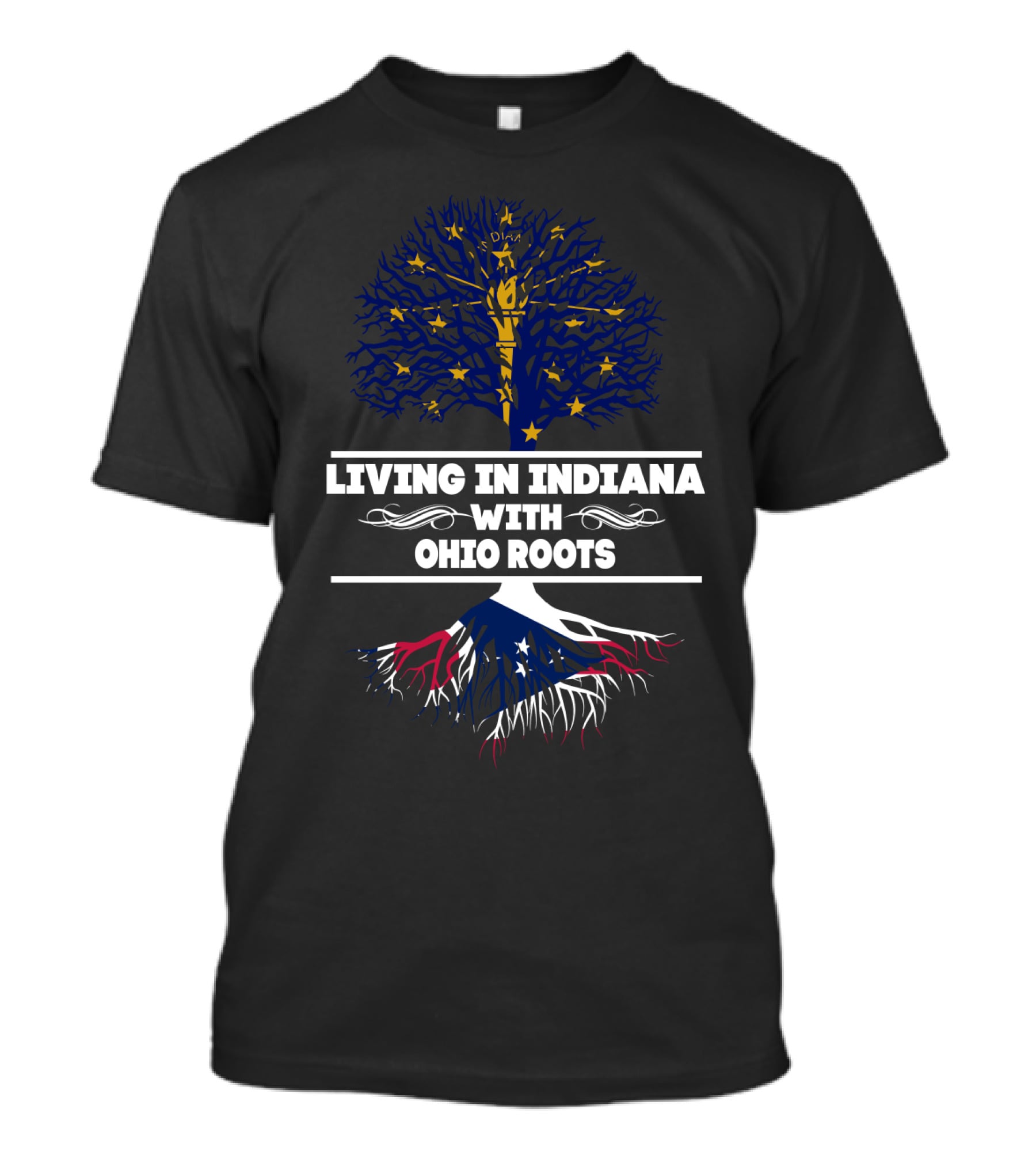 Indiana Life Ohio Heritage Stars And Roots Tree T-Shirt
