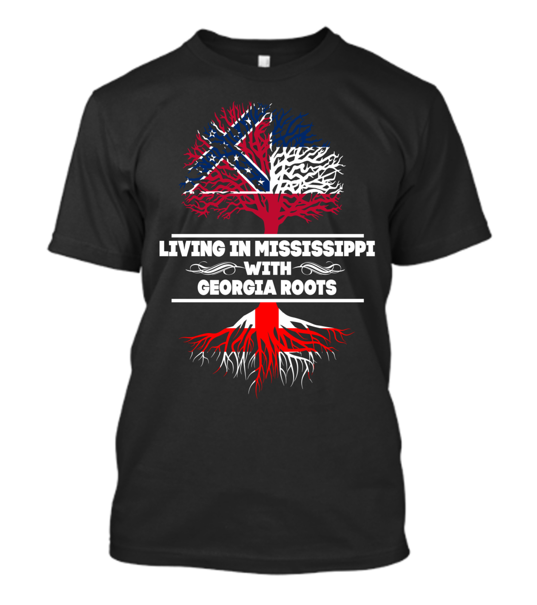 Mississippi State Flag Tree Symbolizing Georgia Roots Connection T-Shirt