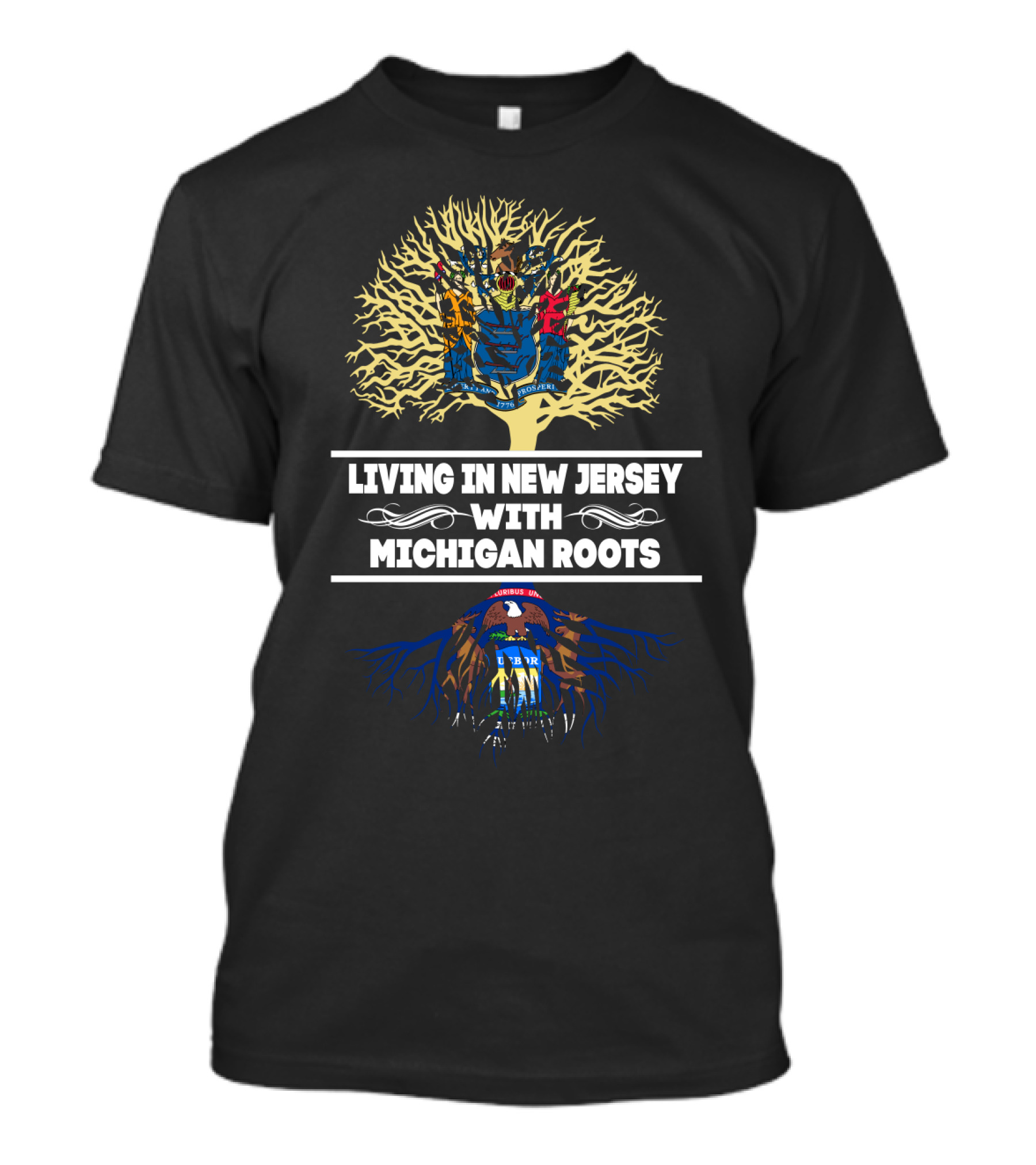 New Jersey Life Michigan Heritage Tree Symbolism T-Shirt