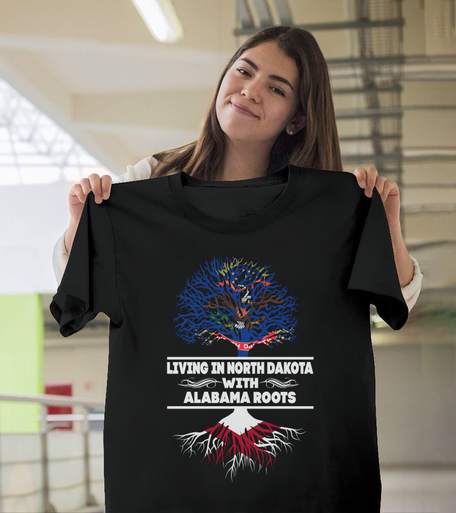 North Dakota Living Alabama Heritage State Flag Tree T-Shirt