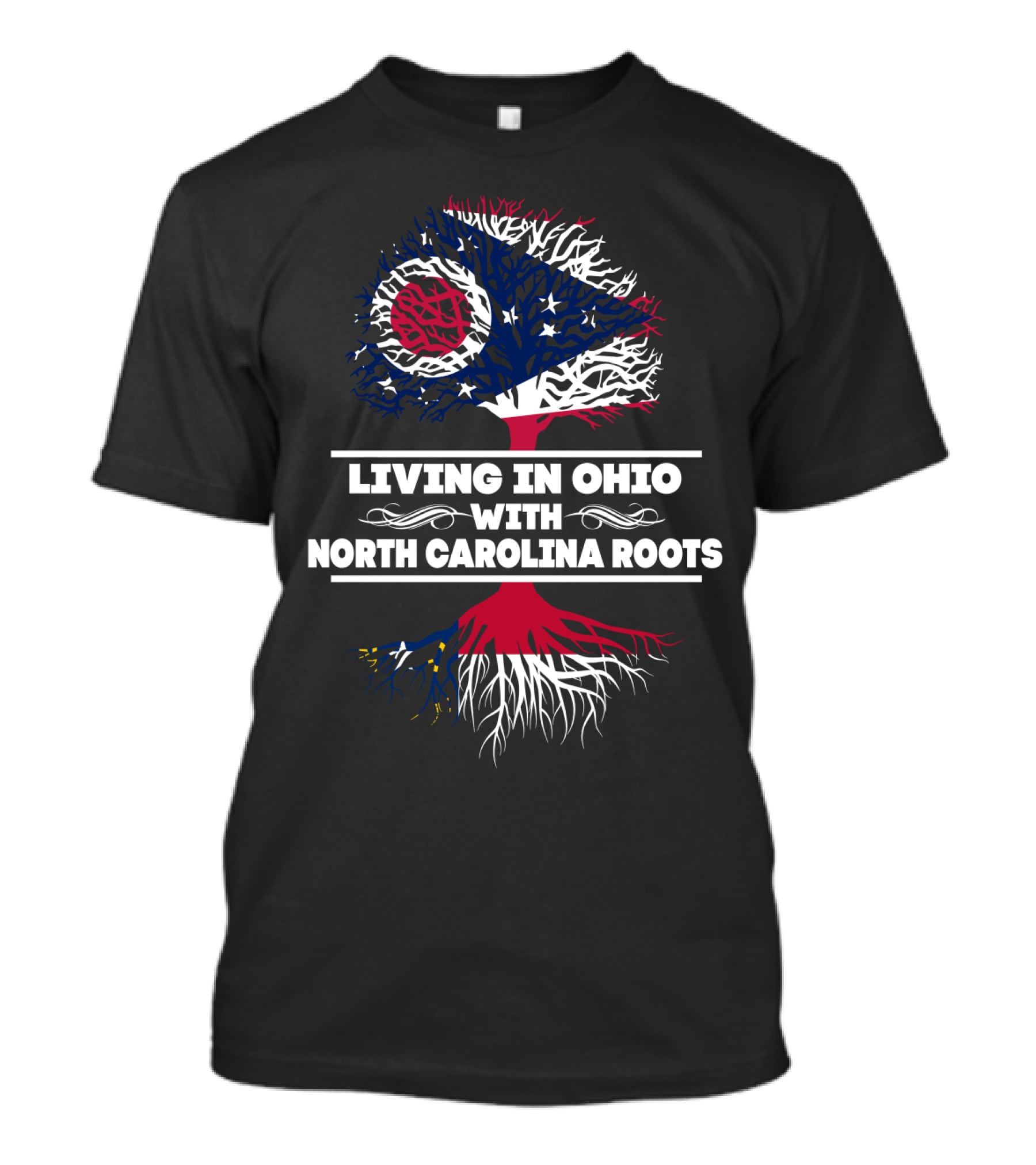 Ohio Pride With North Carolina Heritage Tree Symbolism T-Shirt
