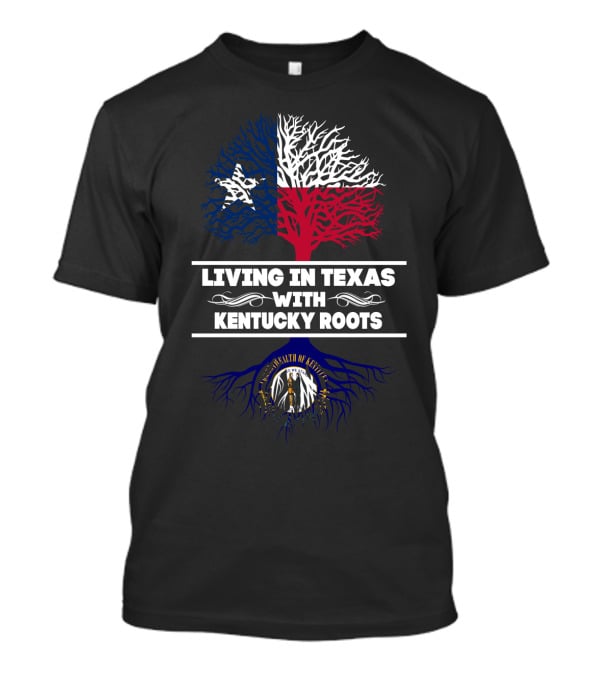 Texas And Kentucky Pride: Lone Star Tree With Commonwealth Of Kentucky Emblem T-Shirt