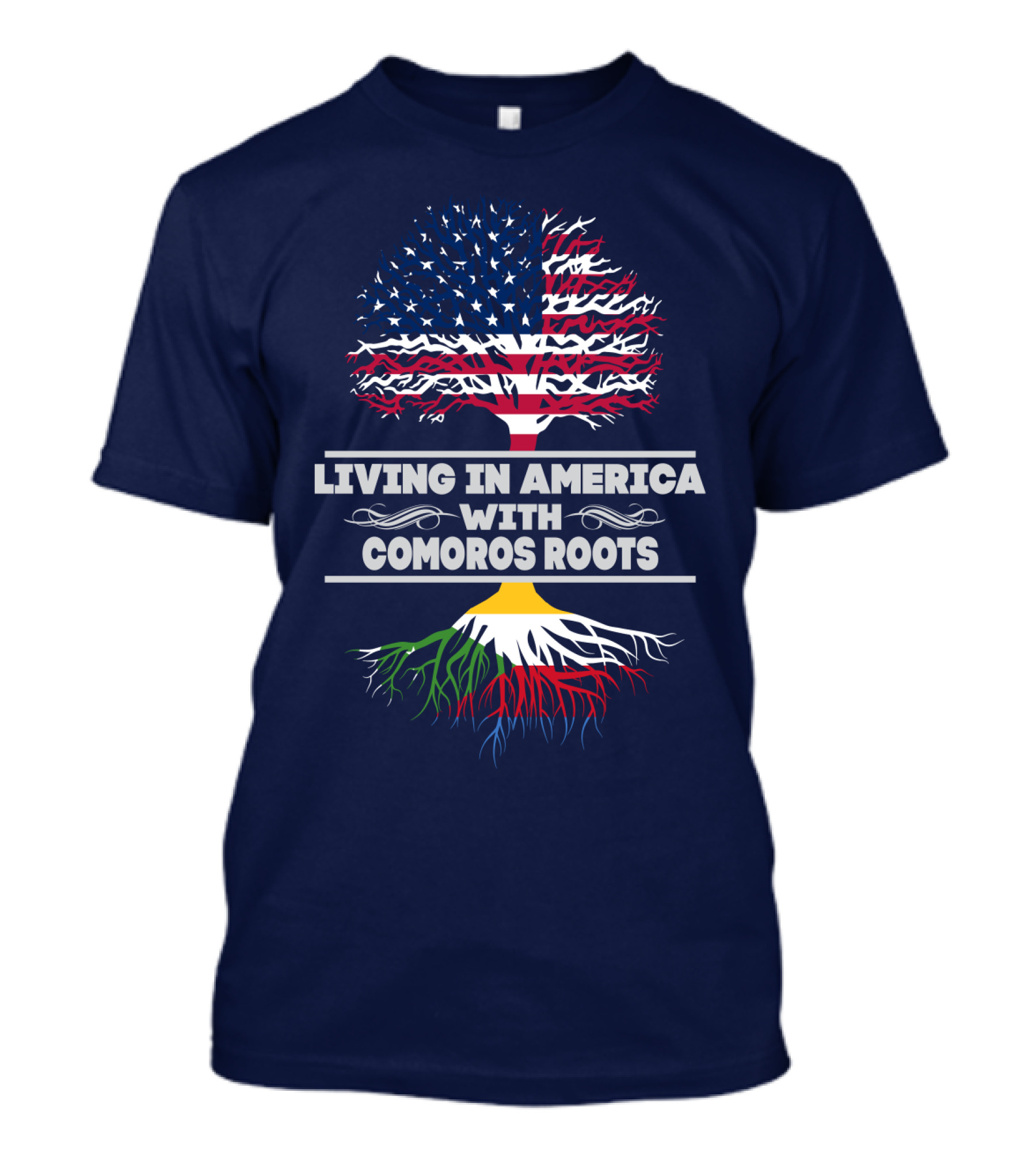 Living IN America With Comoros Roots T-Shirt