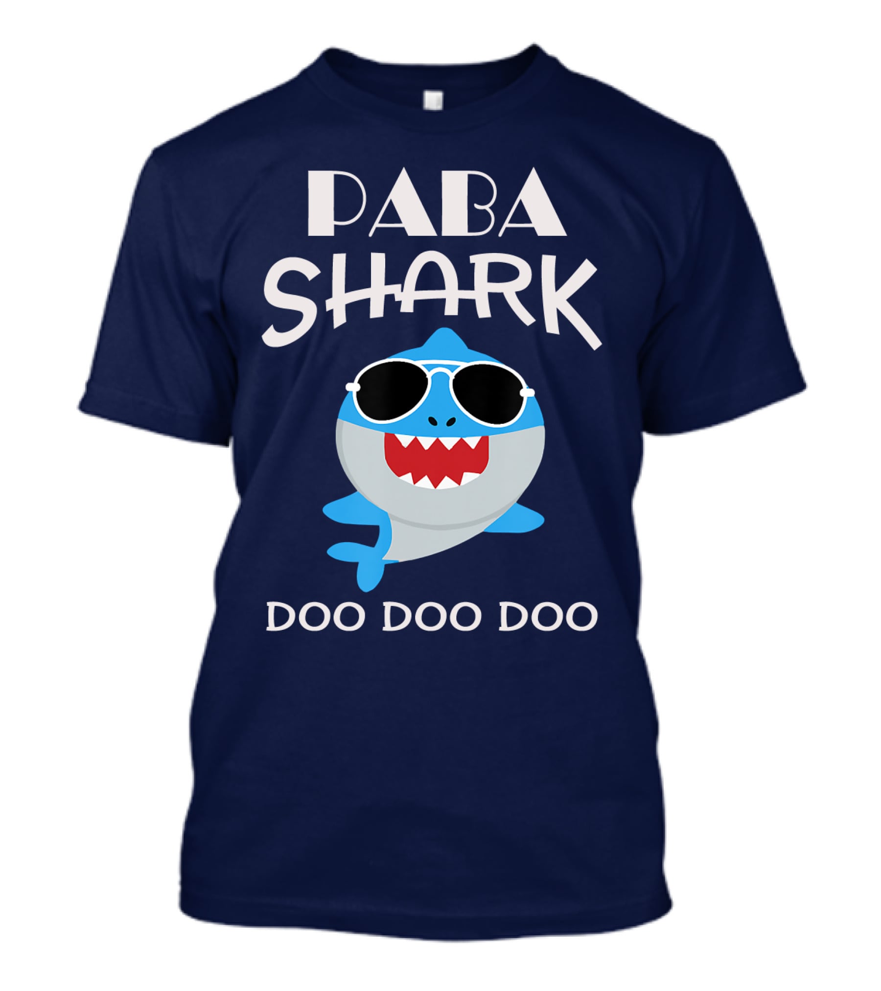 Paba Shark Doo Doo Doo Sunglasses Cartoon T-Shirt