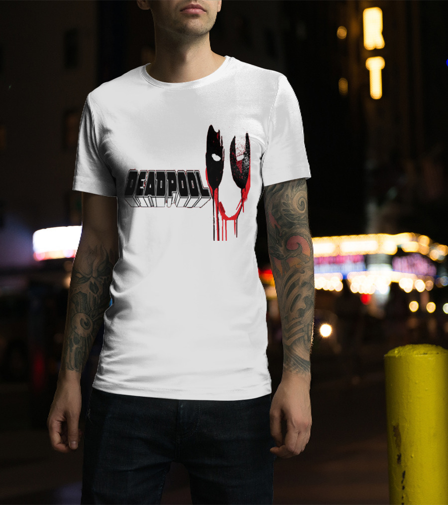Deadpool Marvel Dripping Mask T-Shirt