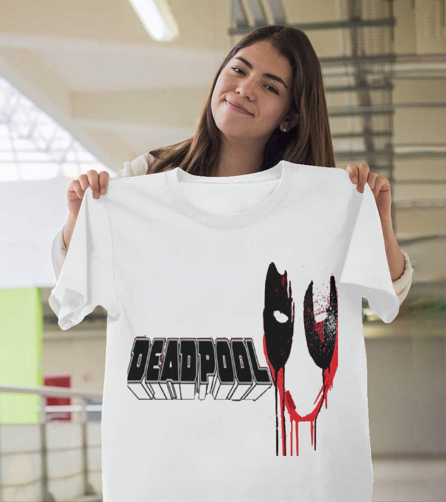 Deadpool Marvel Dripping Mask T-Shirt
