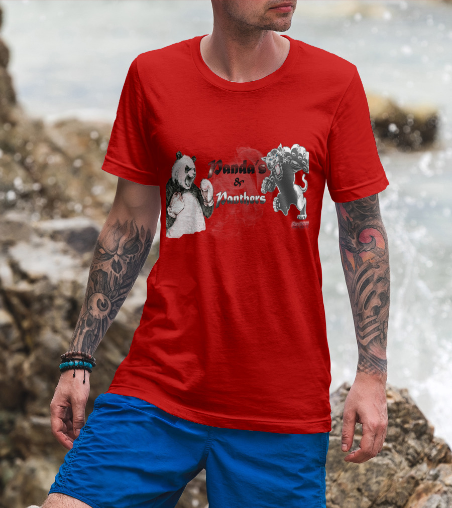 Panda's And Panthers Boxing Face-Off T-Shirt