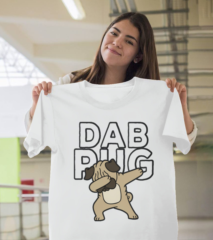 Dabbing Pug Dog Dab Cute Funny Pug Dab T-Shirt