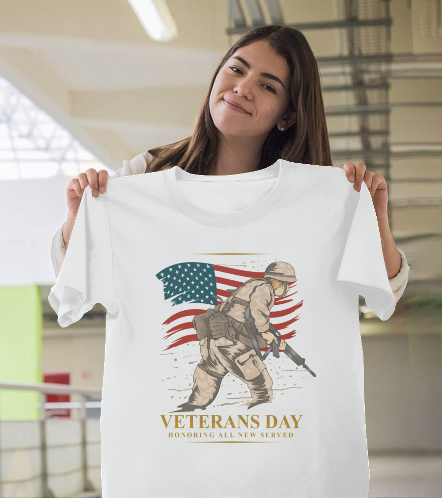 Veterans Day Honoring All New Served Memorial T-Shirt