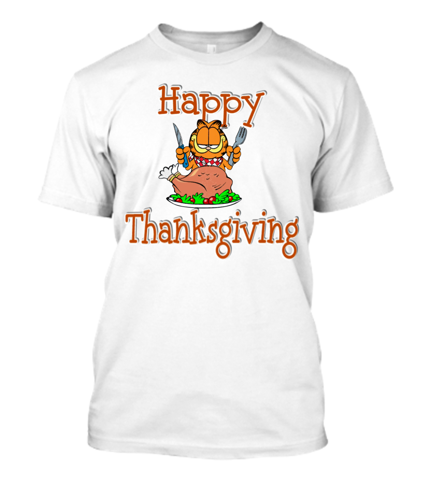 Happy Thanksgiving Garfield Turkey Feast T-Shirt