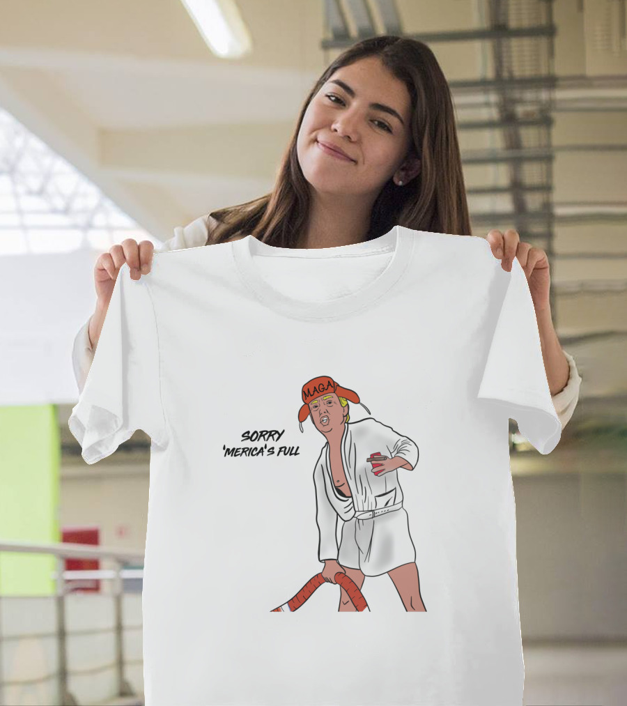 Sorry Merica's Full MAGA Christmas T-Shirt