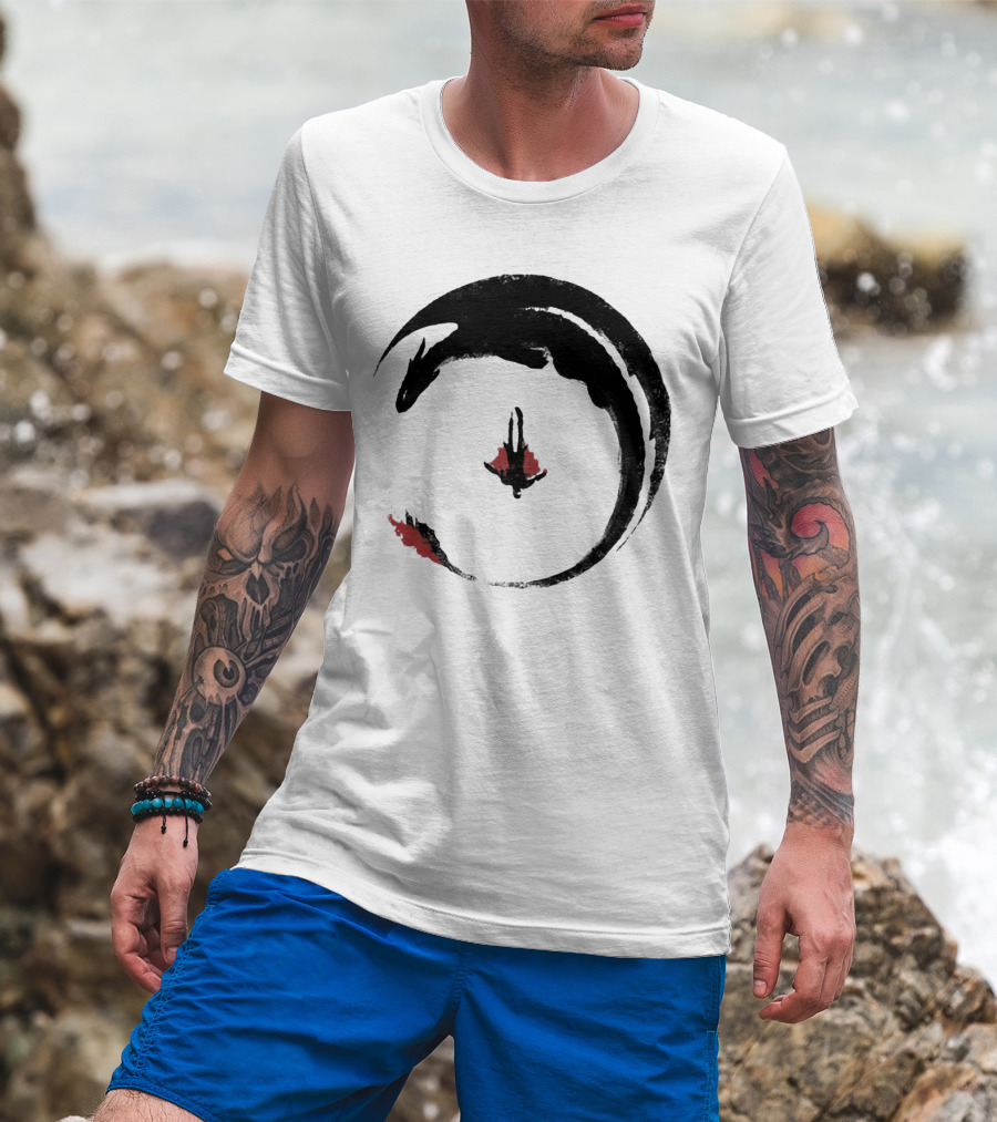 Hiccup And Toothless Fly Artistic Circular T-Shirt