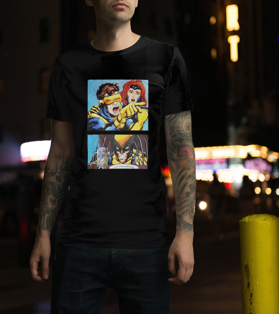 Cyclops And Jean Grey Arguing With Wolverine Meme T-Shirt