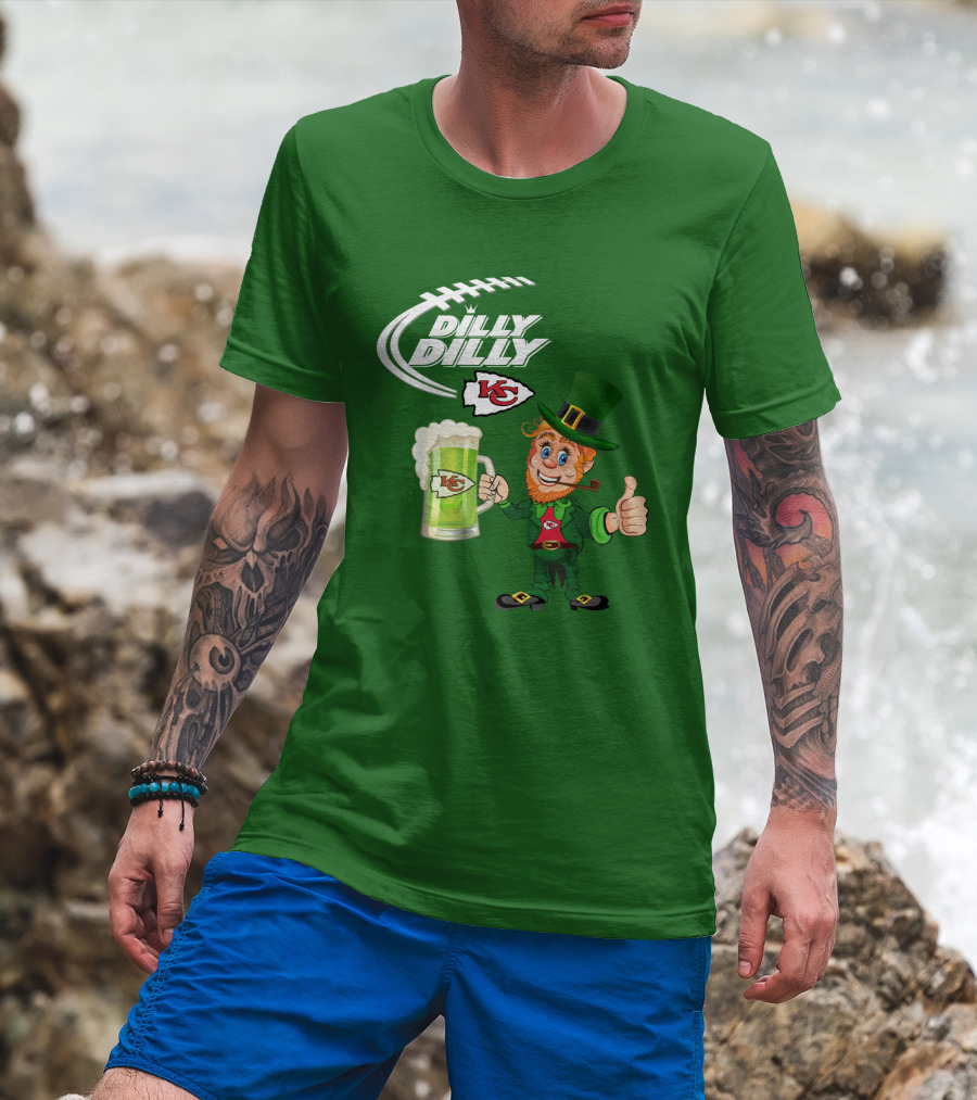 Dilly Dilly Chiefs Leprechaun St Patrick's Day Drink T-Shirt