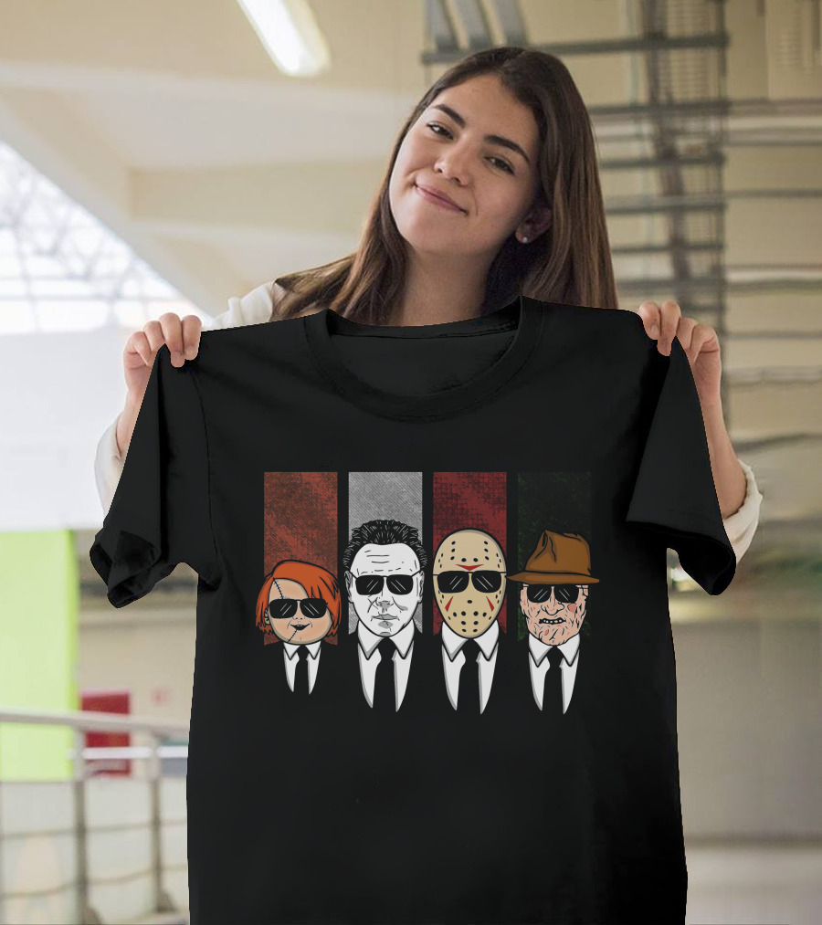 Horror Movie Characters In Reservoir Dogs T-Shirt