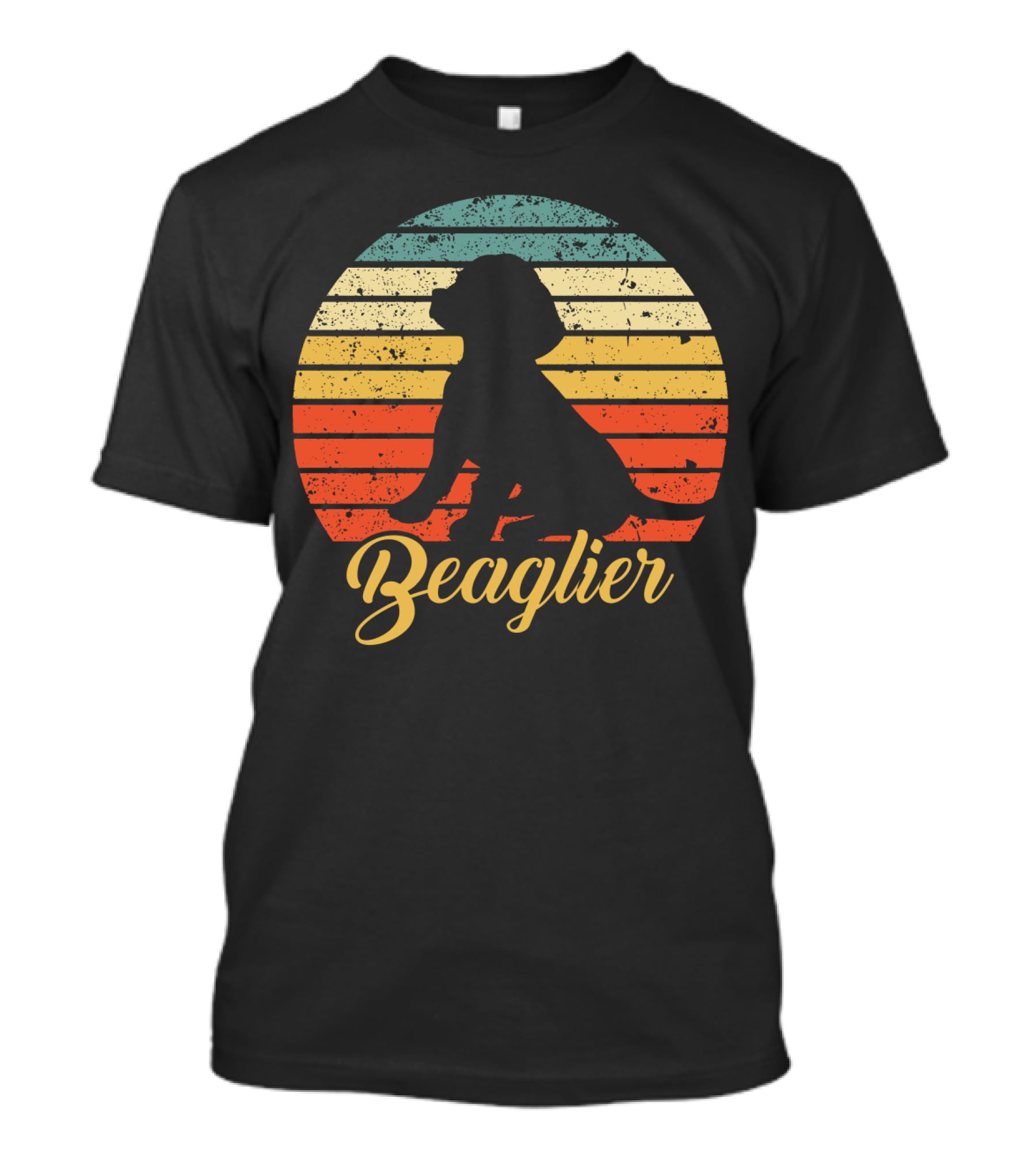 Beaglier Silhouette Vintage Stripes T-Shirt