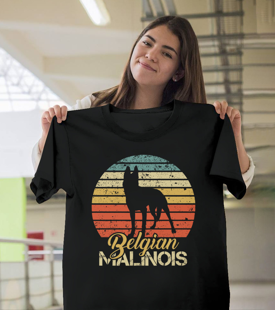 Retro Sunset Belgian Malinois T-Shirt