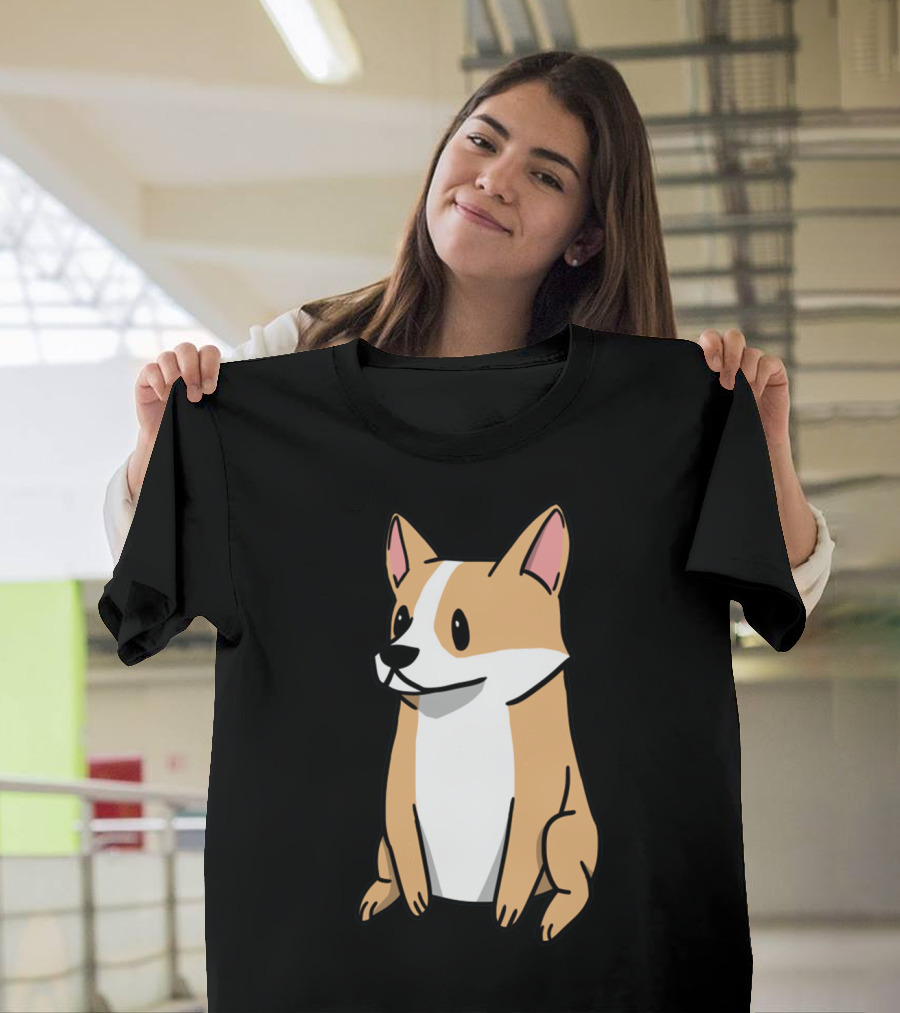 Corgi Illustration Pembroke Welsh Cartoon Dog T-Shirt