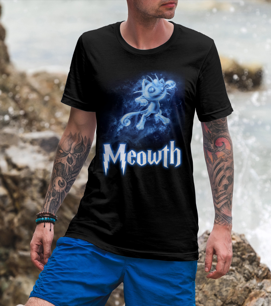 Meowth Pokemon Wizardry Aura T-Shirt