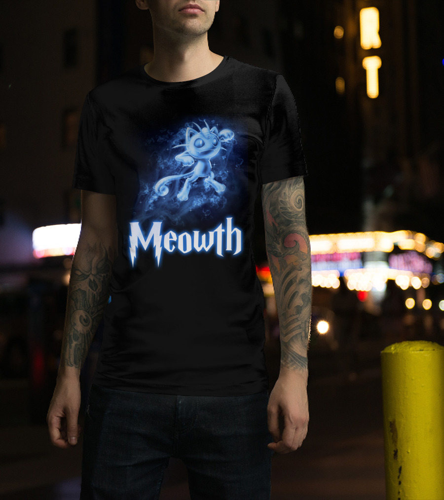 Meowth Pokemon Wizardry Aura T-Shirt