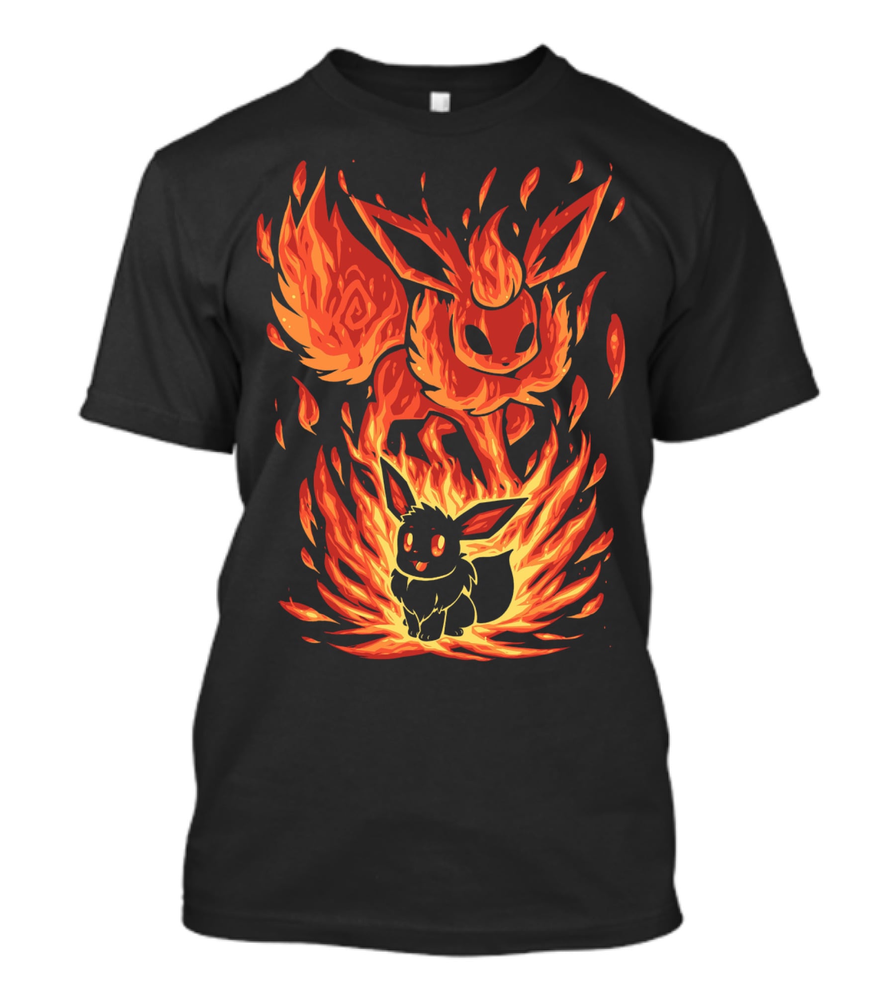 Eevee To Flareon Evolution Fire Transformation Pokemon T-Shirt