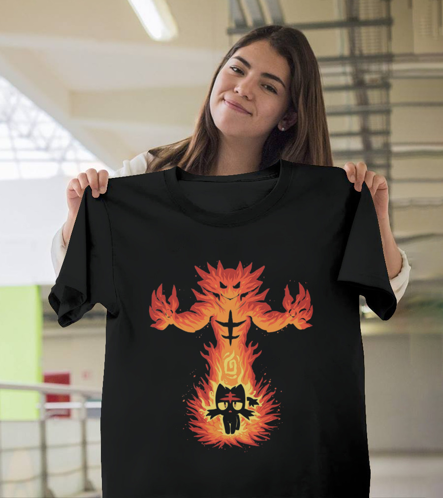 Litten To Incineroar Evolution Fire Pokemon T-Shirt