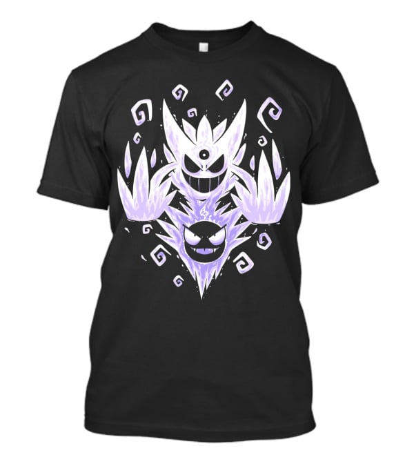 Evolution Pokemon Mega Gengar Shadow Spiral T-Shirt