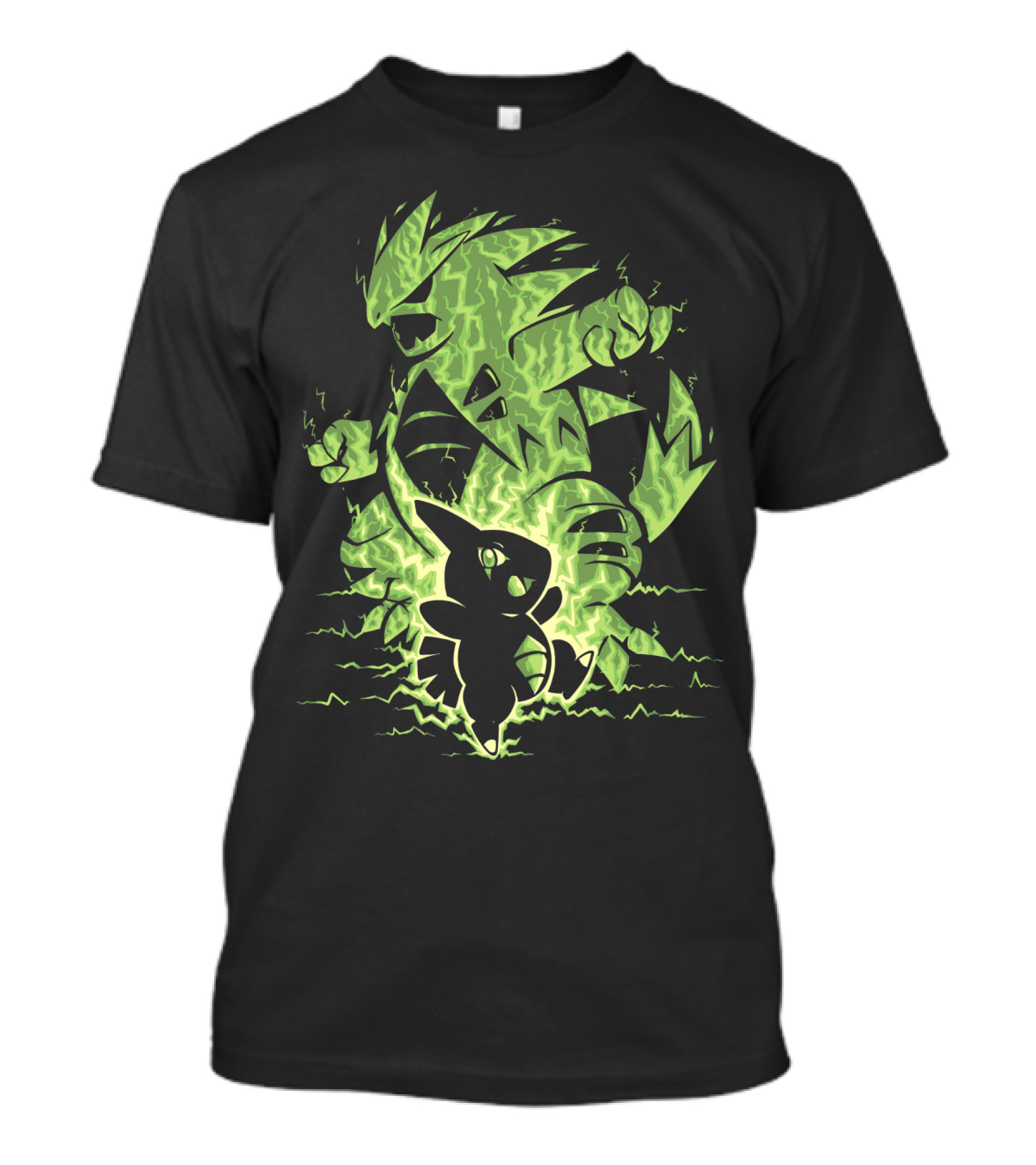 Evolution Pokemon Tyranitar Larvitar Electric Transformation T-Shirt