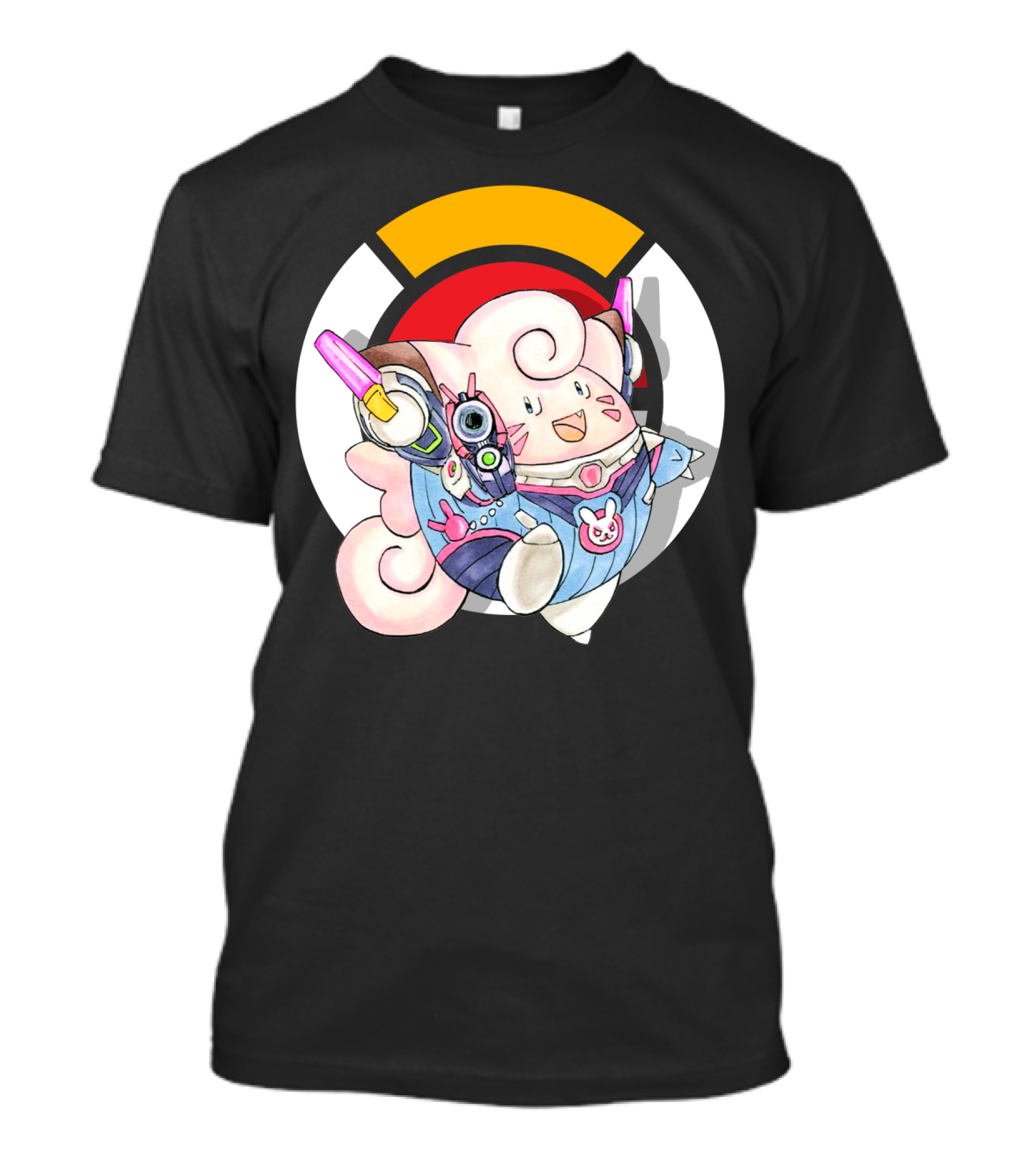 Pokemon Clefairy Overwatch D.va Crossover T-Shirt