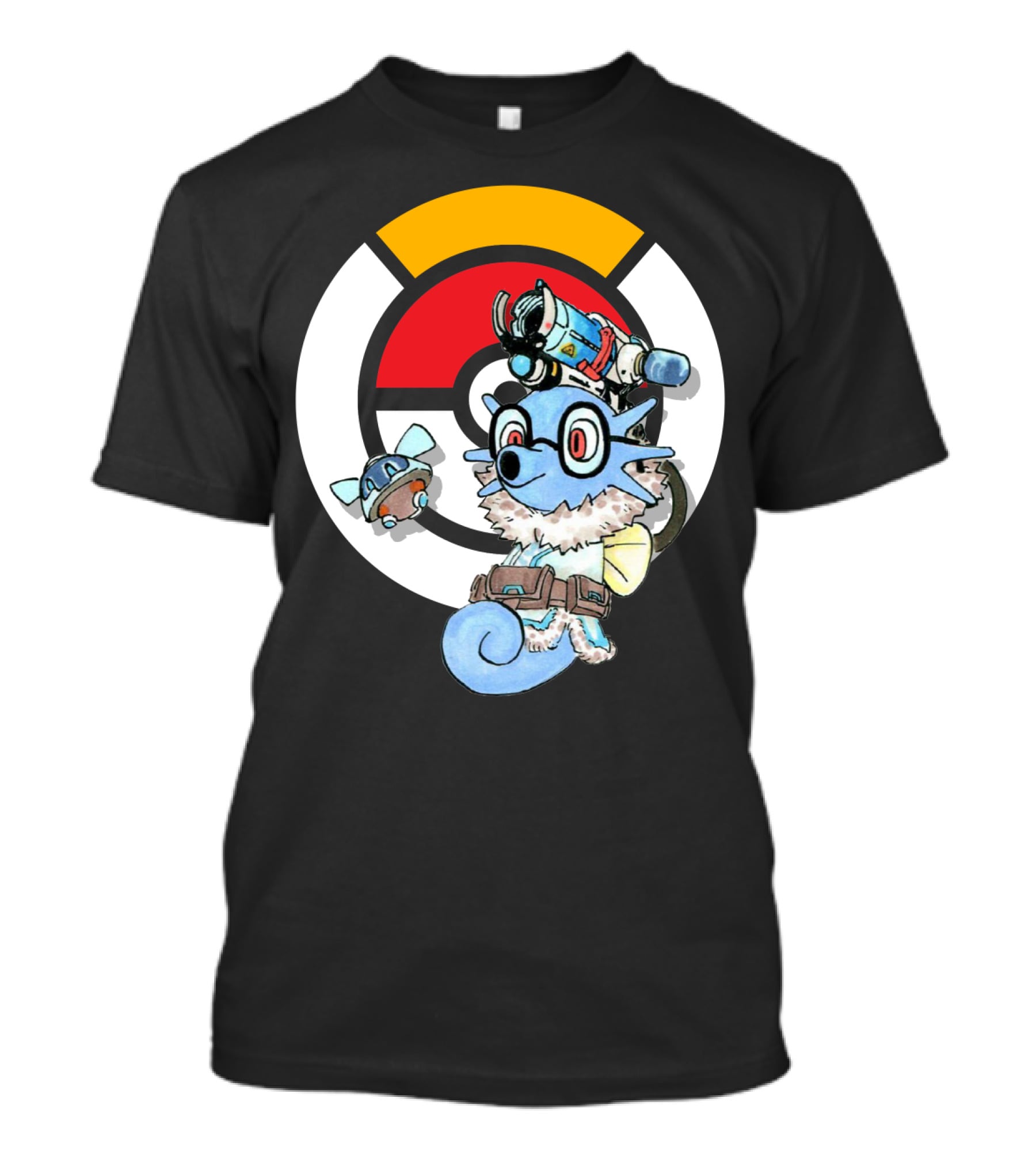 POKEMON X HORSEA MAY Crossover With Hat Glasses Backpack And Poké Ball T-Shirt