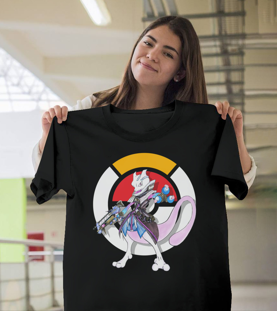 POKEMON X OVERWATCH MEWTWO X SOMBRA ICON MASHUP T-Shirt