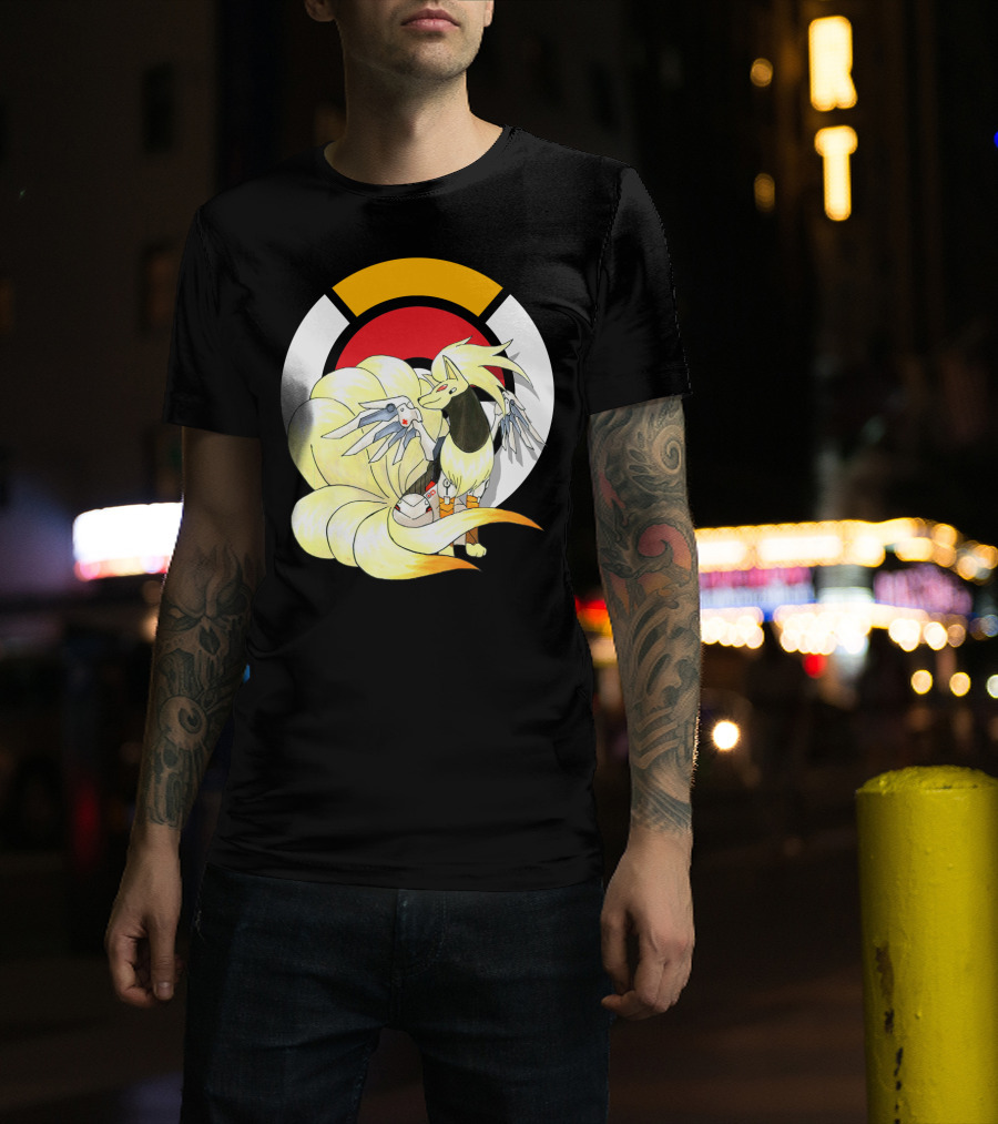 POKEMON X NINETAILS X MERCY Overwatch Crossover T-Shirt