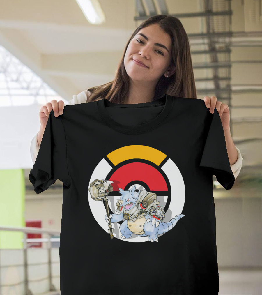 POKEMON X OVER RHYDON X REINHARDT Crossover Fusion With Iconic Elements T-Shirt