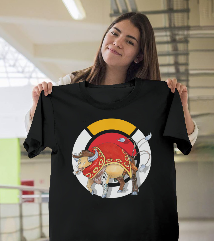 Pokemon X Overwatch Tauros X Mccree Crossover T-Shirt