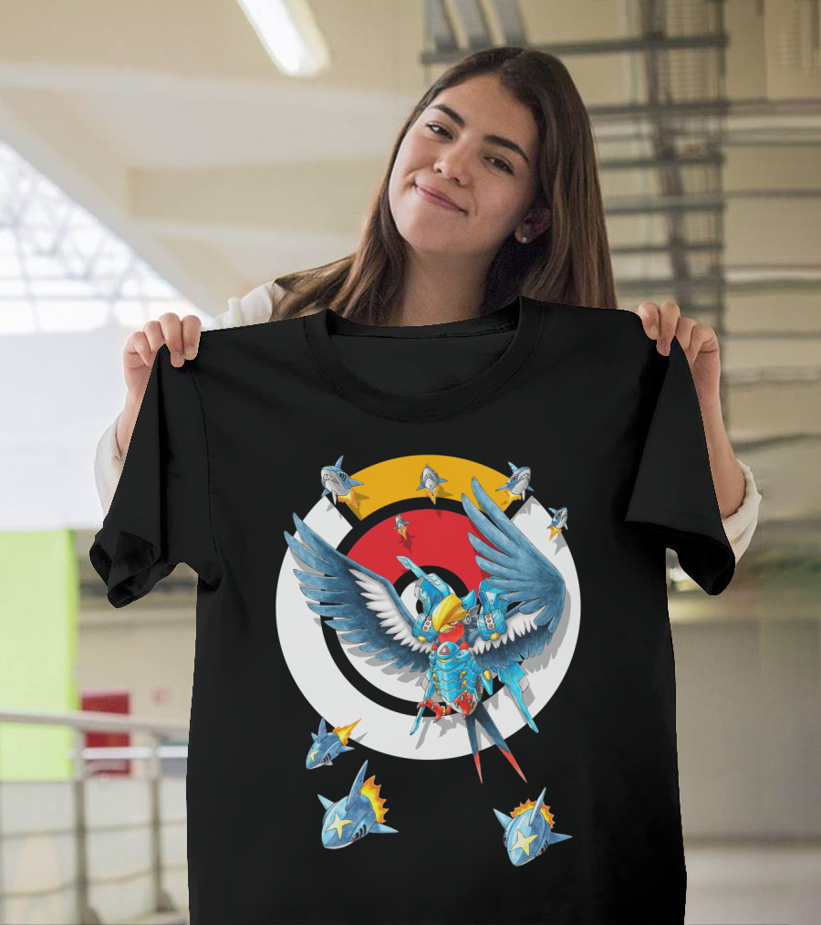 Pokemon Swellow Pharah Battle Symbols Sharks Circle T-Shirt