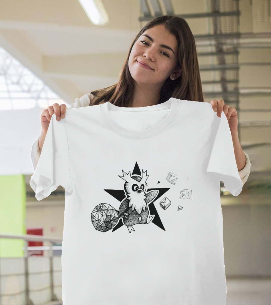 Geometric Delibird Star and Shapes Pokémon T-Shirt