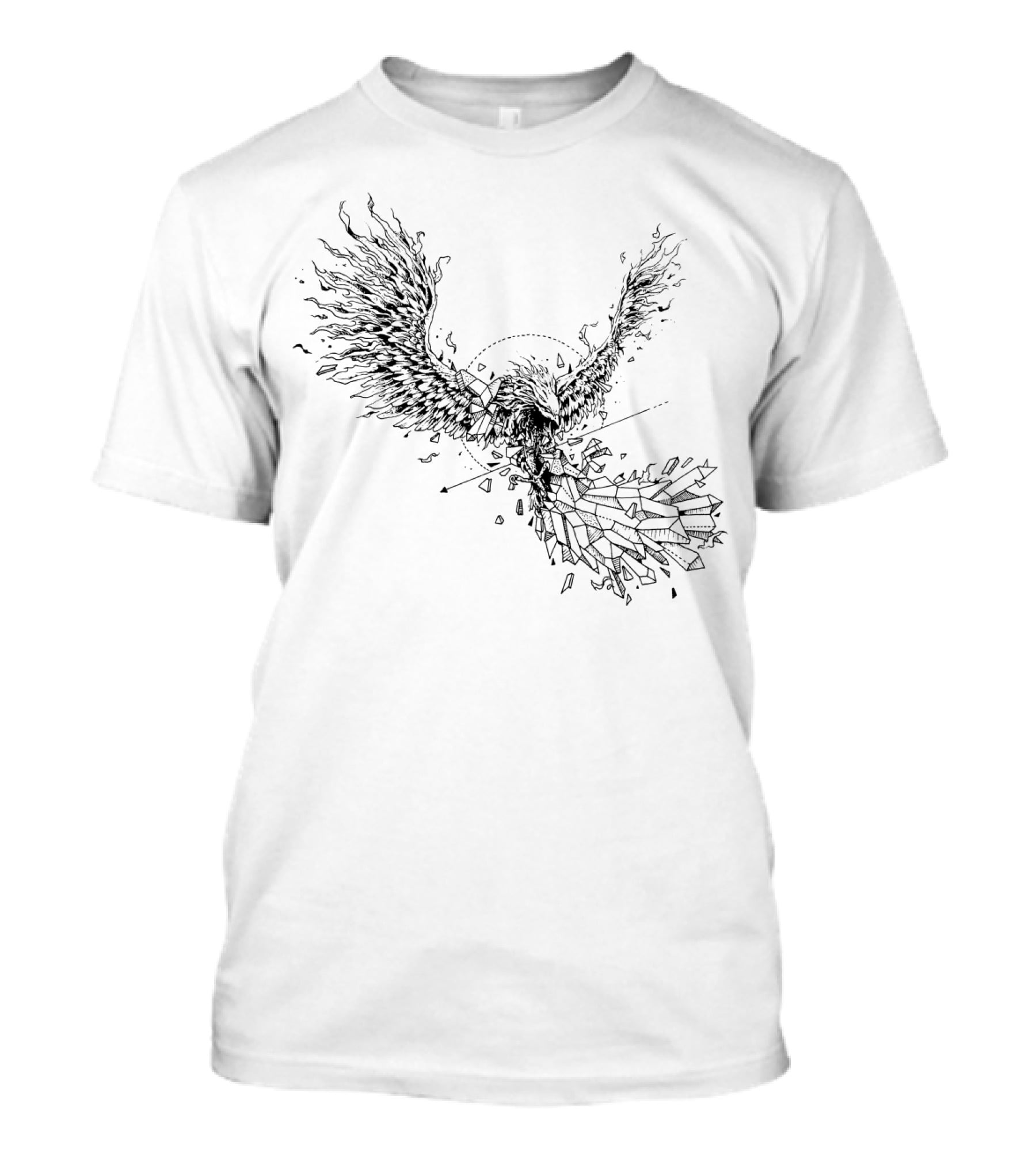 Geometric Pokemon Moltres Line T-Shirt