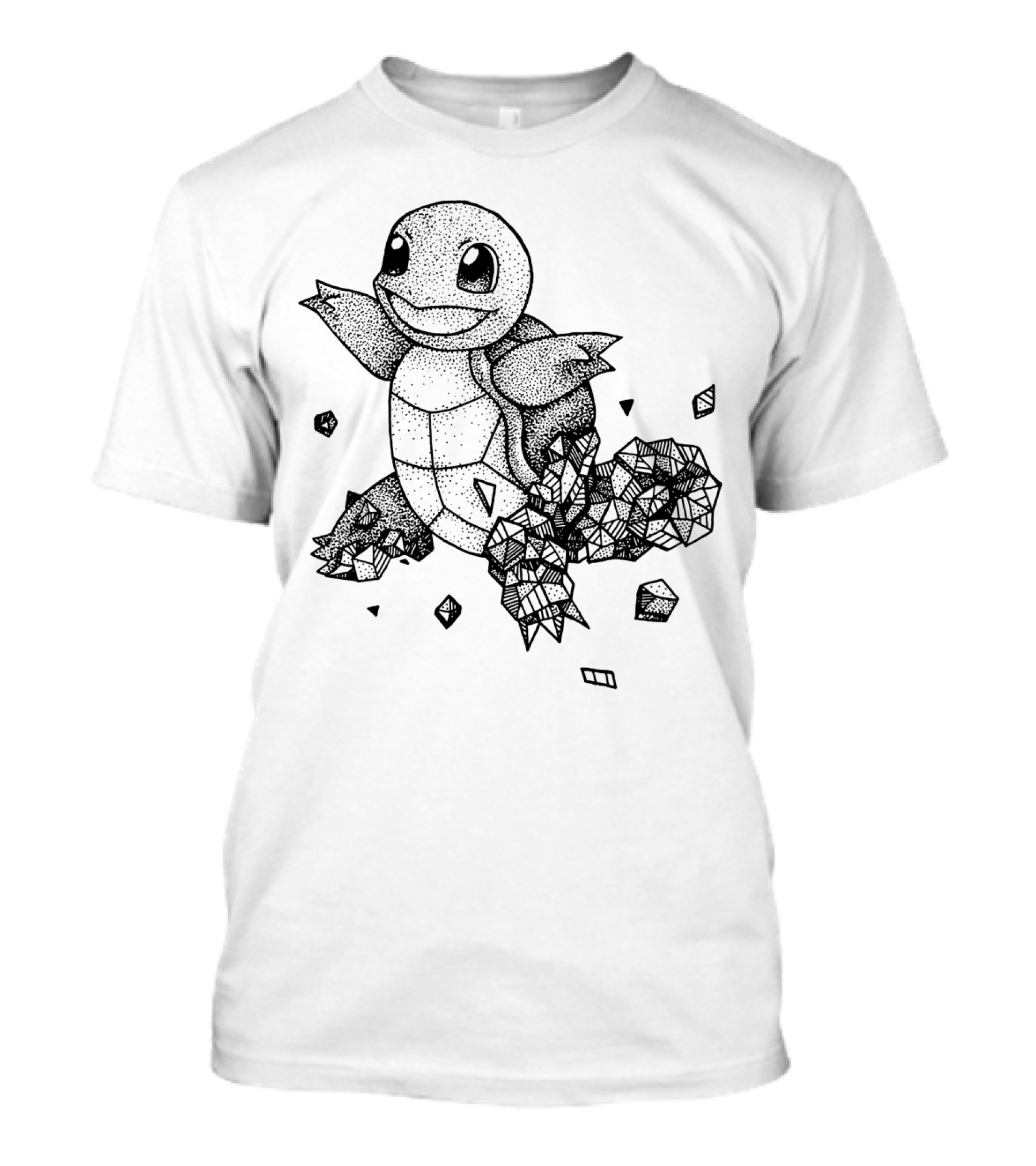 Geology Style Squirtle Polygonal T-Shirt