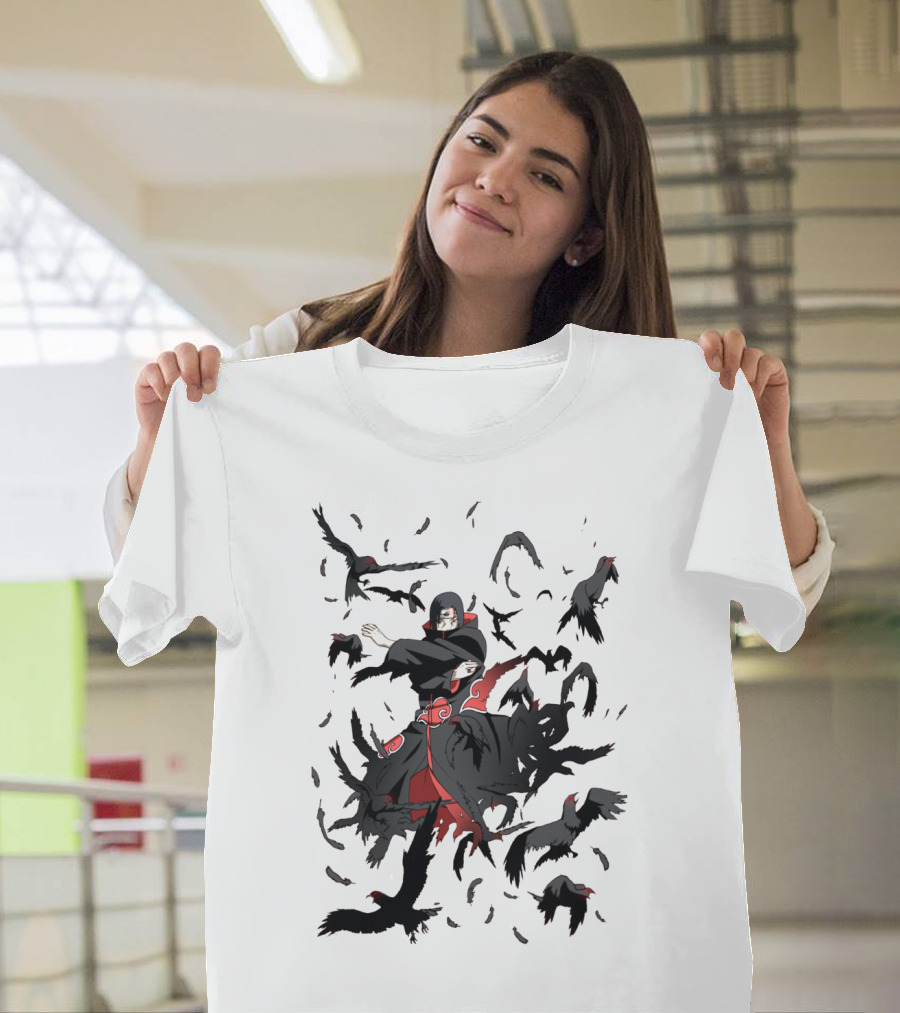Itachi Jutsu Uchiha Crows Sharingan Manga Anime Clan T-Shirt