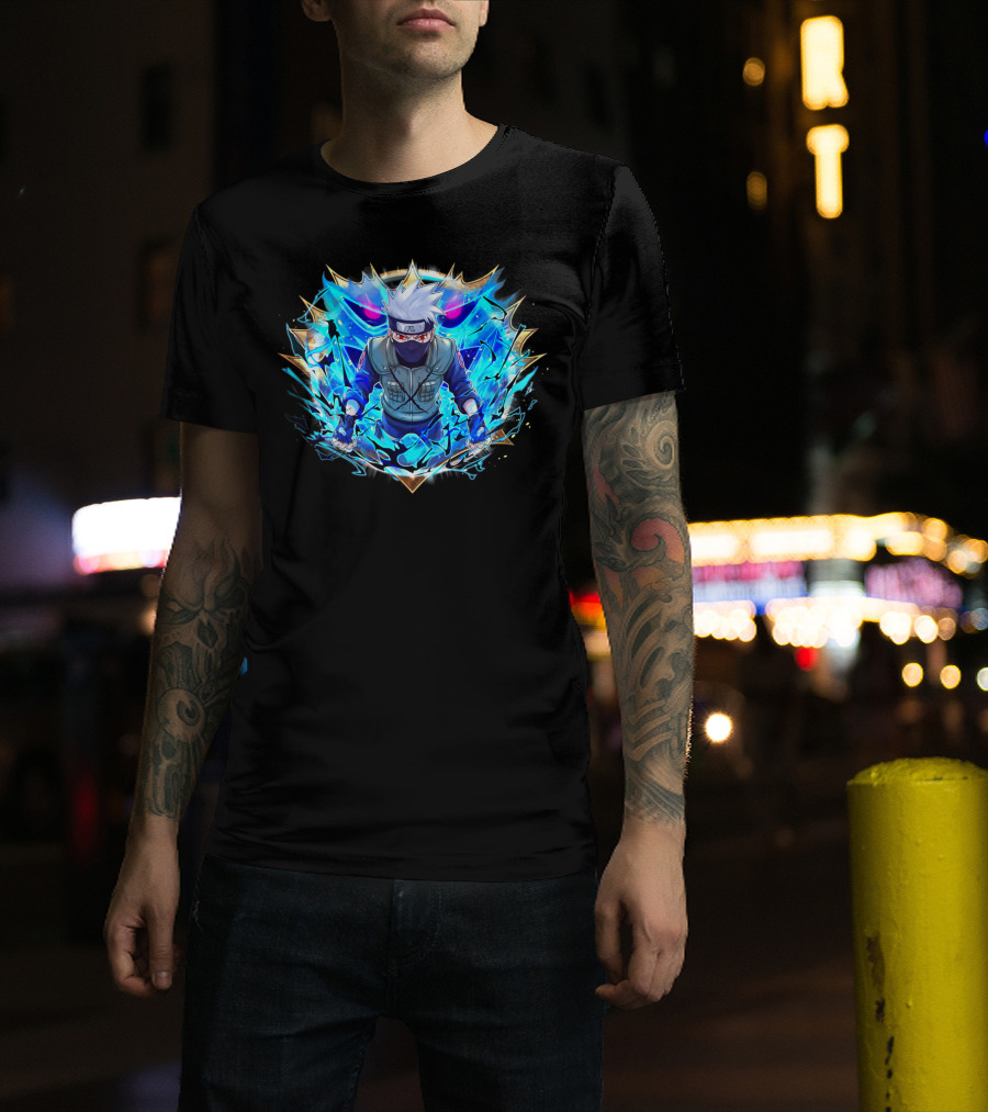 Kakashi Susanoo Blue Lightning Armor T-Shirt