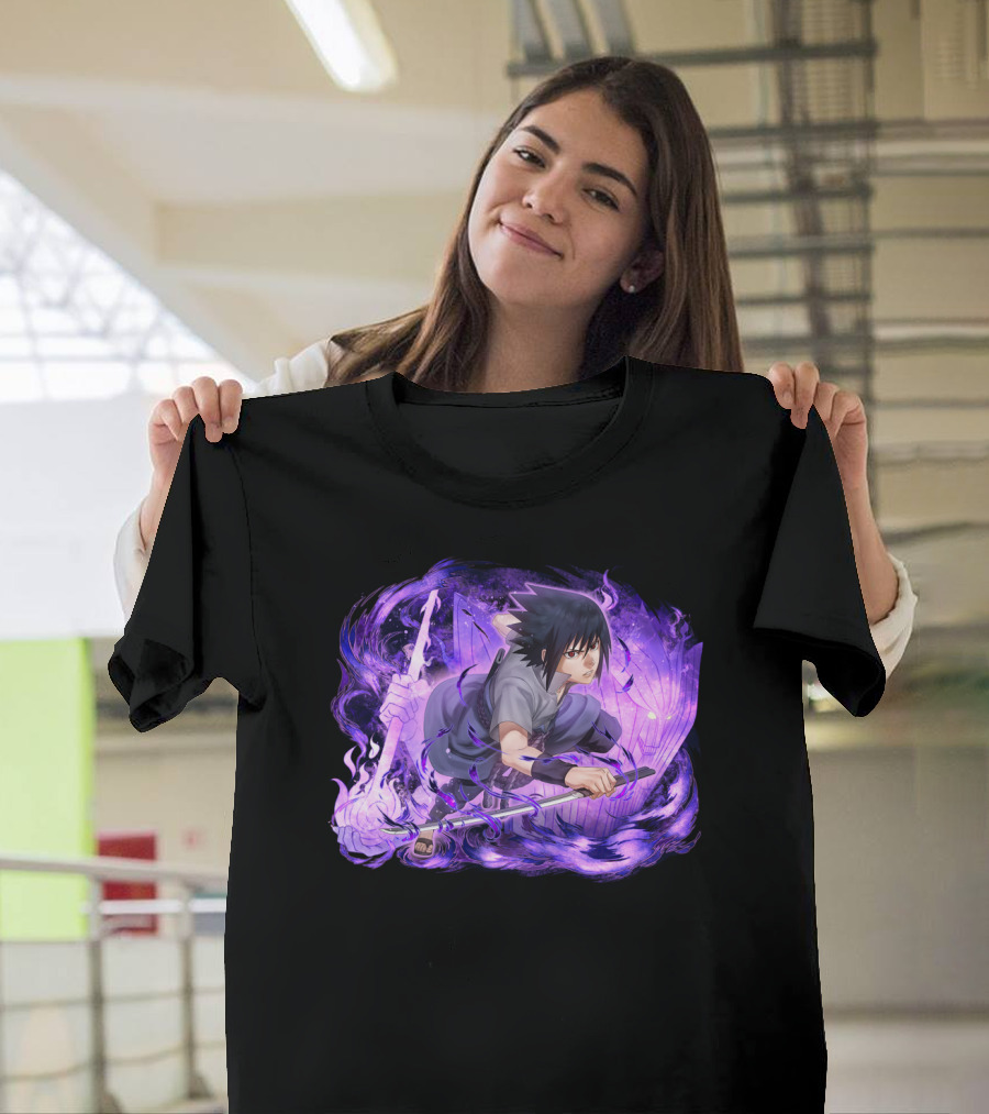 Sasuke Uchiha Purple Chakra Sword T-Shirt