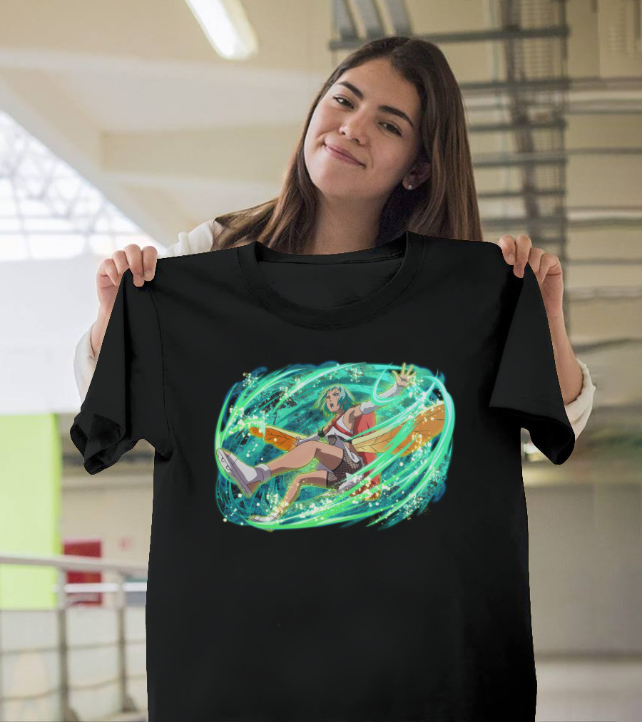 Fu Dynamically Captivating Anime Action Energy Burst T-Shirt