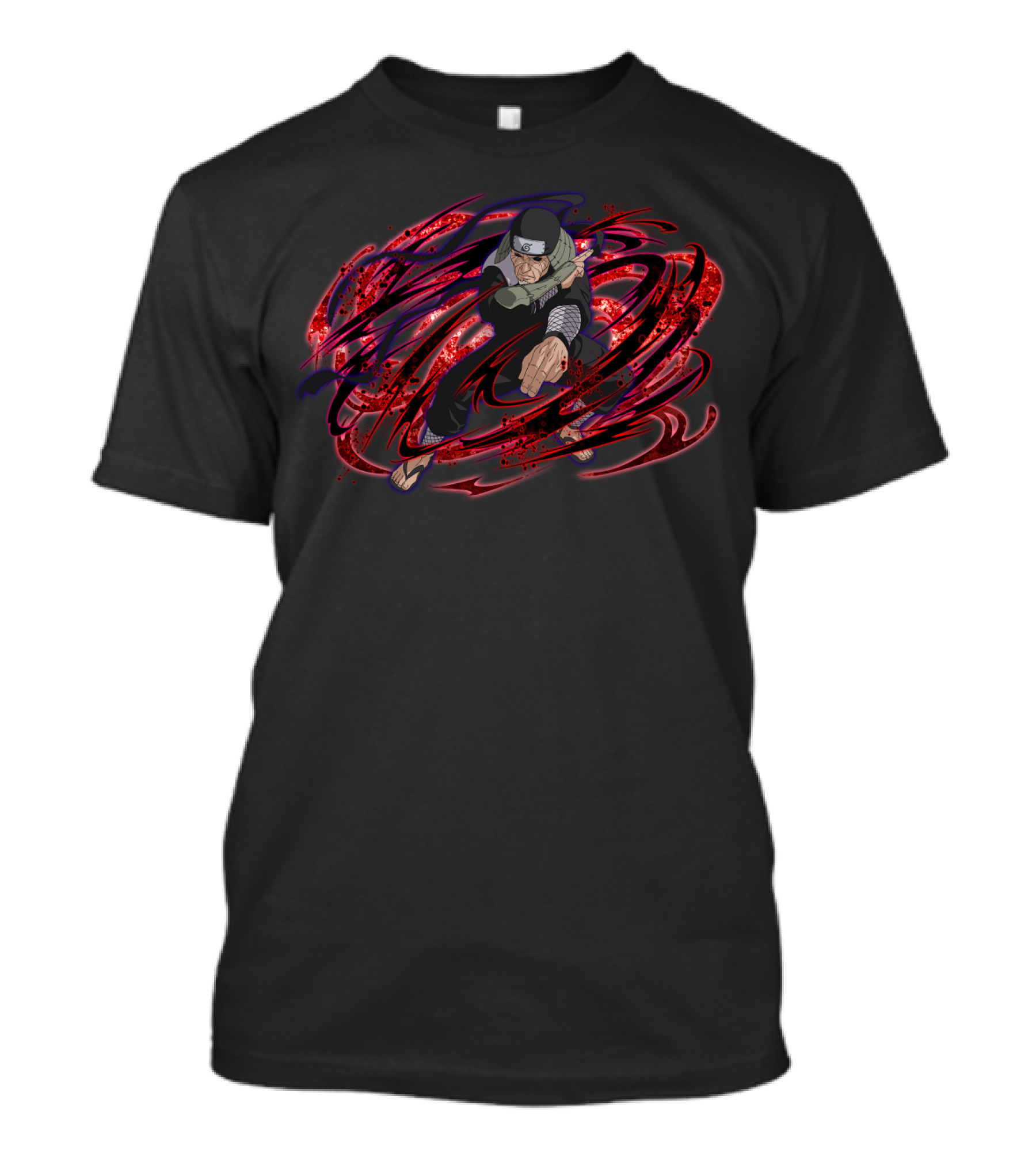Hiruzen Sarutobi Dynamic Action Pose Anime Series T-Shirt
