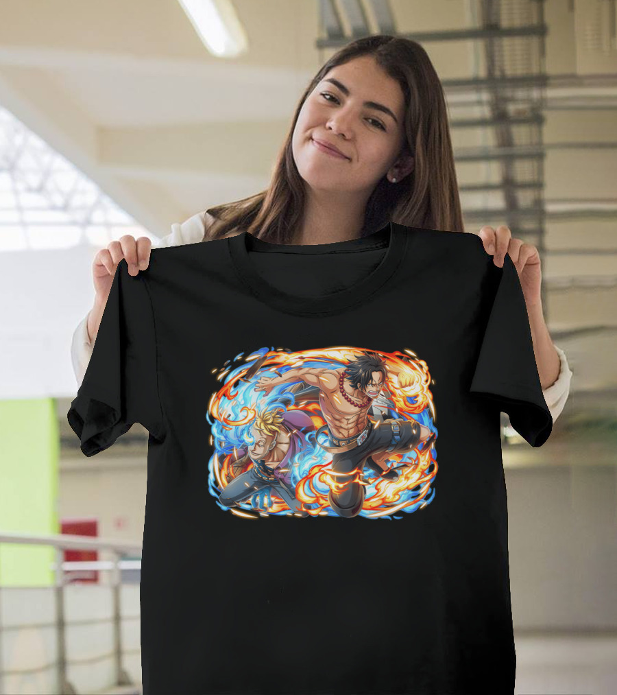 Macro Ace Portgas Fire and Ice Dynamic Duo T-Shirt